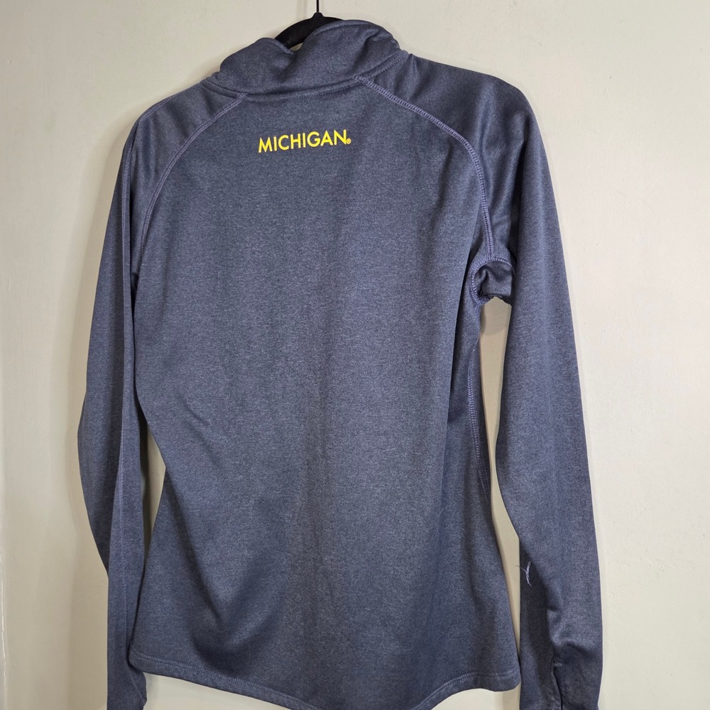 Knights Apparel Michigan Wolverines NCAA Football Quarter Zip Pullover Mens XL - Picture 3 of 6